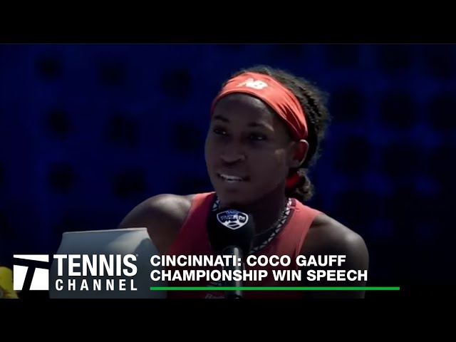 Coco Gauff Expresses Her Appreciation; Cincinnati Champion Speech | テニス ...