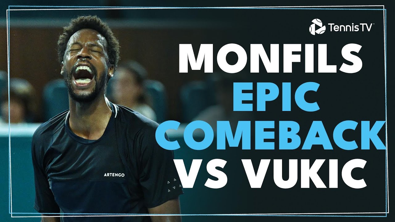 Gael Monfils EPIC Comeback Win Vs Vukic! | Rolex Monte Carlo Masters ...