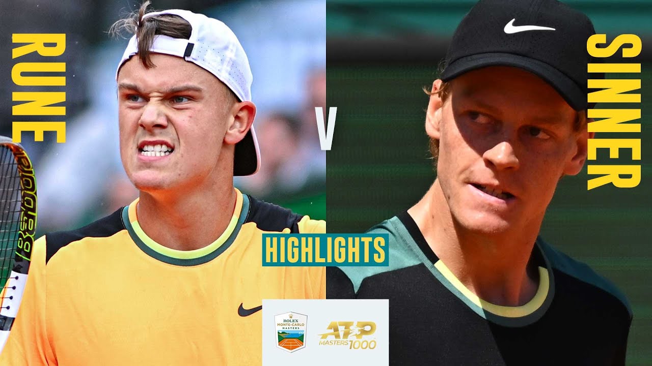 Holger Rune Vs Jannik Sinner Highlights Rolex Monte Carlo Masters