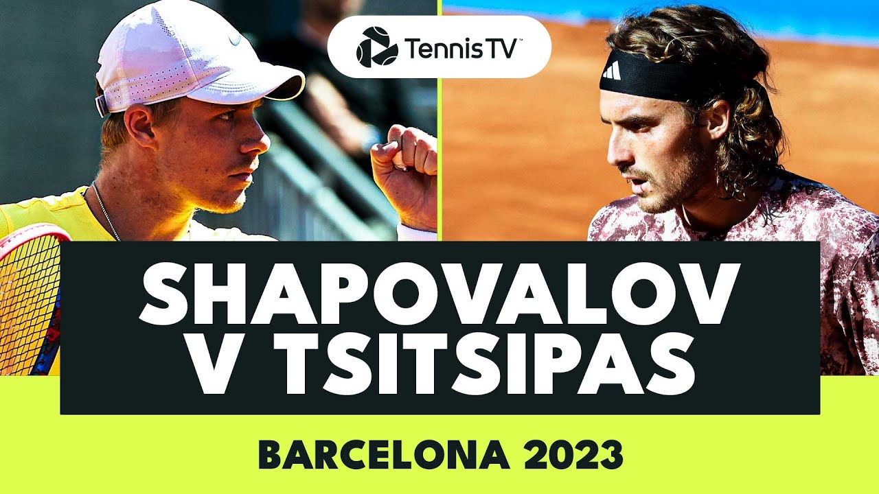 Stefanos Tsitsipas Battles Denis Shapovalov | Barcelona 2023 Highlights ...