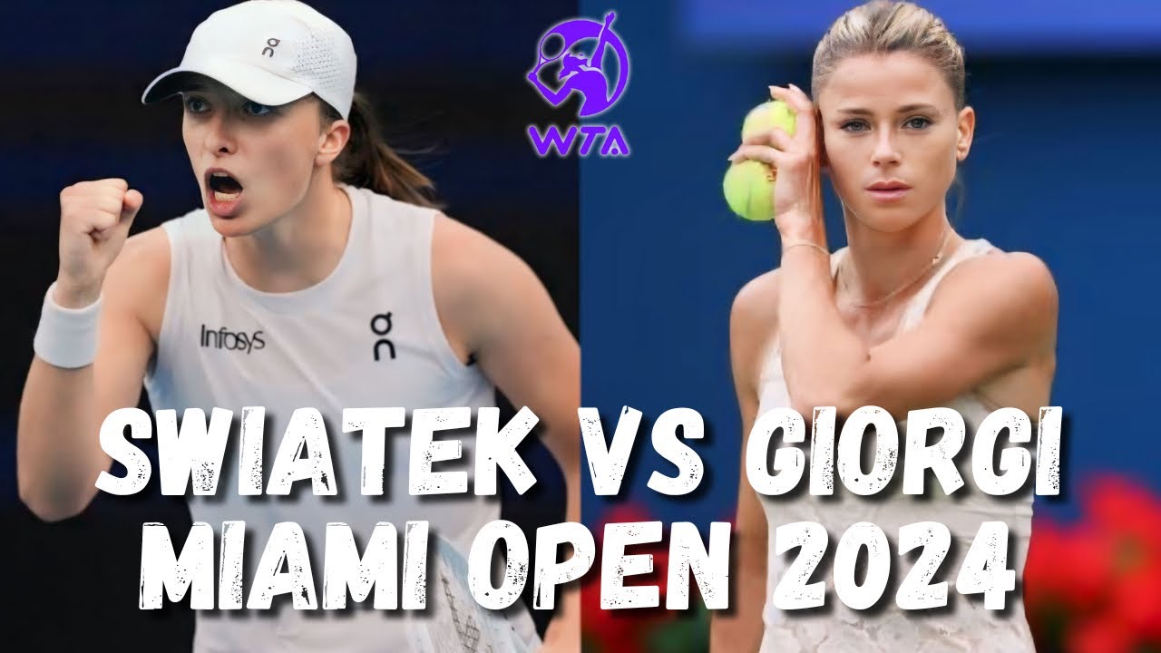 Iga Swiatek vs Camila Extended Highlights Miami Open Tennis