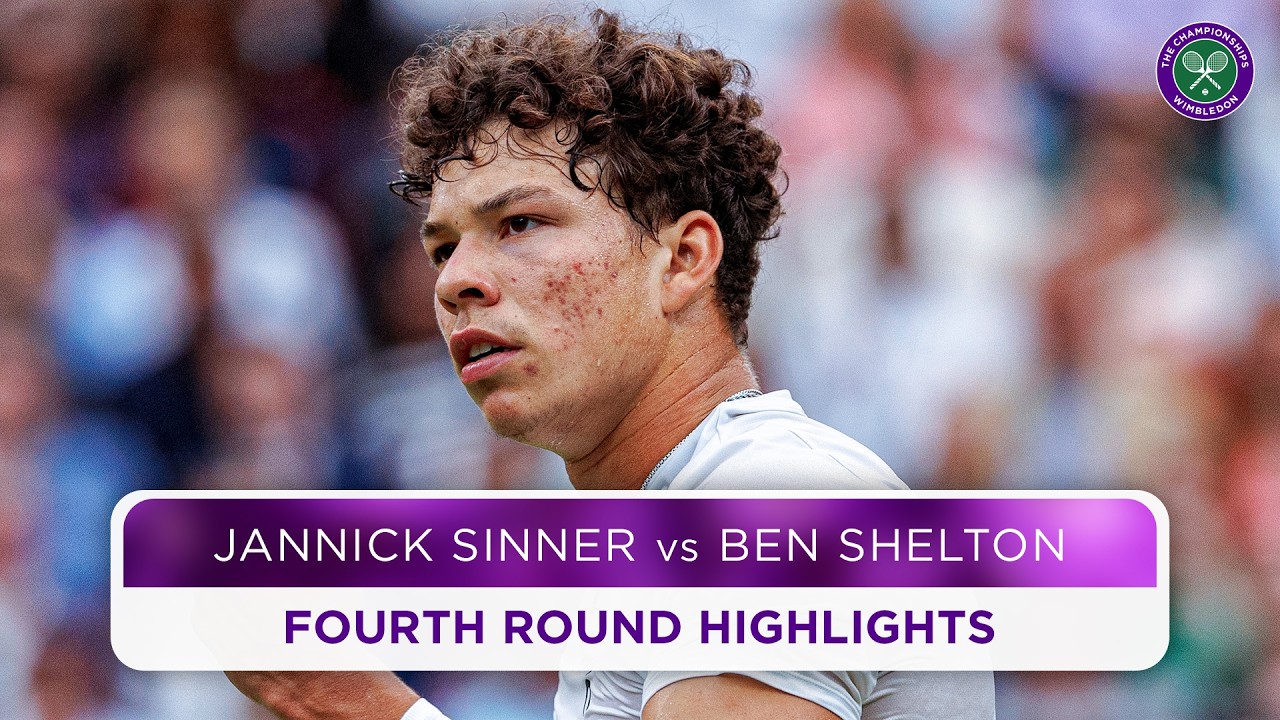 Stunning Ending To Electric Encounter Jannik Sinner Vs Ben Shelton Highlights Wimbledon